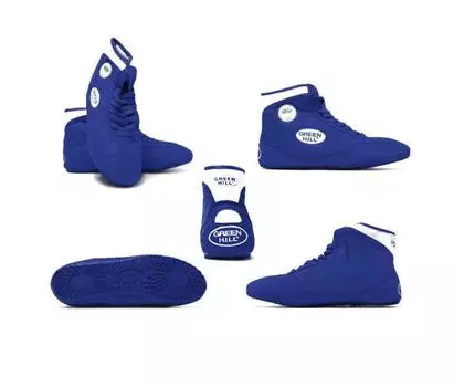 Борцовки gwb-3052, сине-белые