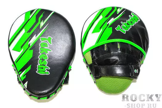 Боксерские лапы Takeshi Fight Gear Green/Black Takeshi FG