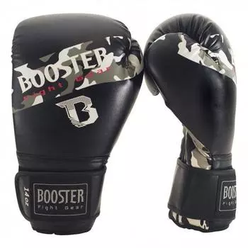 Боксерские перчатки Booster Sparring Black Camo Grey, 16 oz Booster