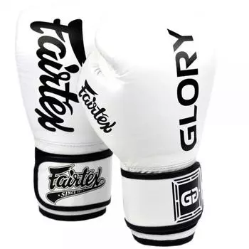 Боксерские перчатки Glory White/Black, липучка, 12 OZ