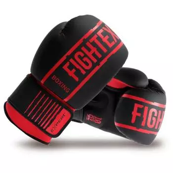 Боксерские перчатки Fight Expert Matte Black/Red, 14 OZ