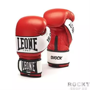 Боксерские перчатки Leone 1947 SHOCK GN047 красные, 16 унций Leone