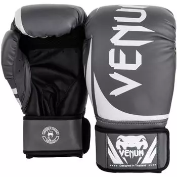 Боксерские перчатки Venum Challenger 2.0 Grey/White-Black, 14 oz Venum