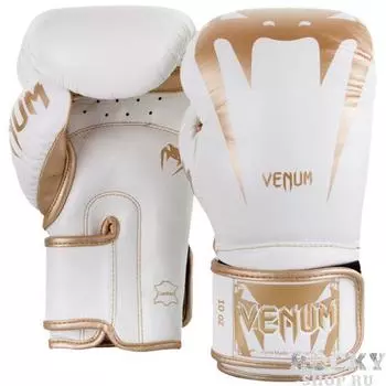 Боксерские перчатки Venum Giant 3.0 White/Gold, 8 oz Venum