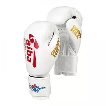 Боксерские перчатки World Boxing одобренные AIBA бело-красные, 10oz