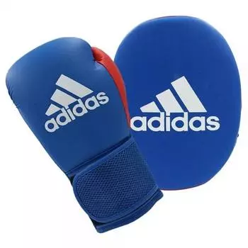 Боксерский набор Kids Boxing Kit 2 [перчатки и лапы] сине-красный, 8 унций