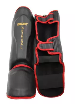 Детская защита голени Best Original Black/Red/Gold Best Original