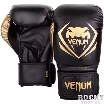 Детские боксерские перчатки Venum Contender Black/Gold, 6 oz Venum