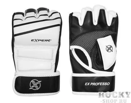 Детские перчатки для MMA FIGHT EXPERT, черно-белые