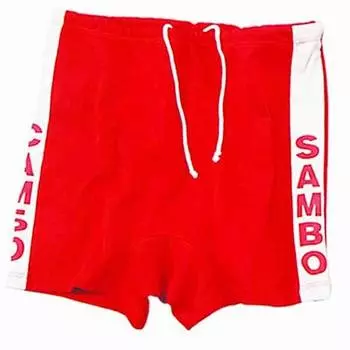 Детские шорты для самбо, красные Green Hill