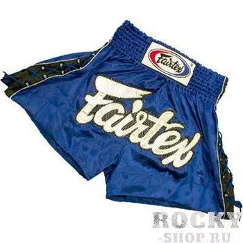 Детские шорты для тайского бокса "GOLD MESH", Синие