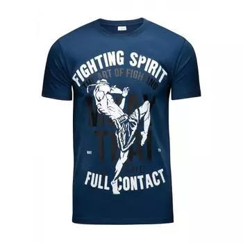 Футболка Athletic pro. Muay Thai Fighting Spirit Blue Athletic pro.
