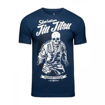Футболка Athletic pro. Skeleton Jiu Jitsu Blue Athletic pro.