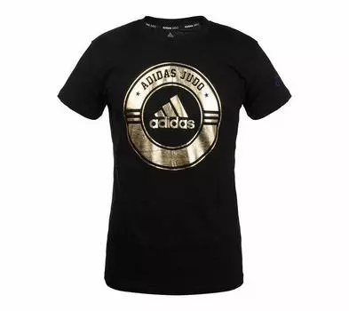 Футболка Combat Sport T-Shirt Judo черно-золотая Adidas