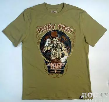 Футболка Crew&King Тайский бокс, оливковая