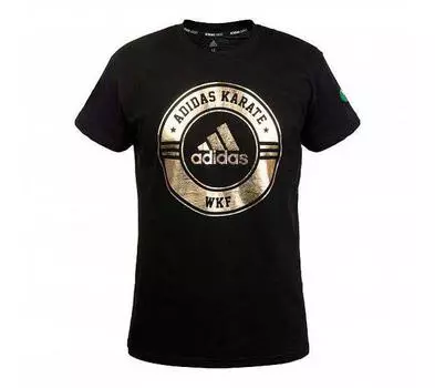 Футболка детская Combat Sport T-Shirt Karate WKF Kids черно-золотая