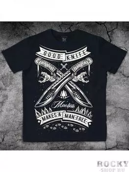 Футболка Knifes Dark Blue, темно синяя Max Extreme