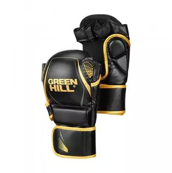 гибридные перчатки для MMA черно-золотые