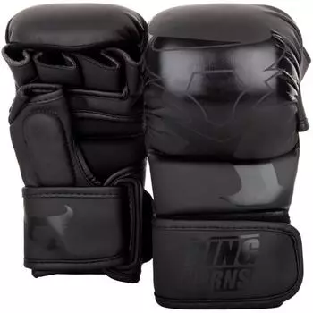 Гибридные перчатки для ММА Ringhorns Charger MMA Gloves Black/Black RingHorns