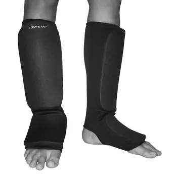 Эластичная защита голени Fight Expert Pro Black Flamma