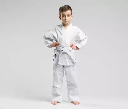 Кимоно для карате подростковое с поясом Kids WKF белое Adidas