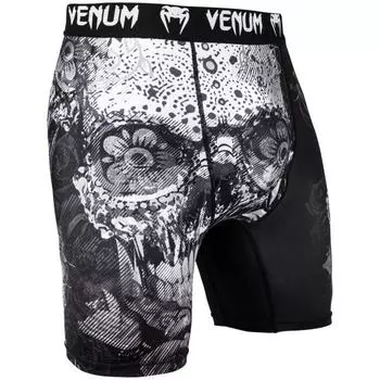 Компрессионные шорты Venum Santa Muerte 3.0 Black/White Venum