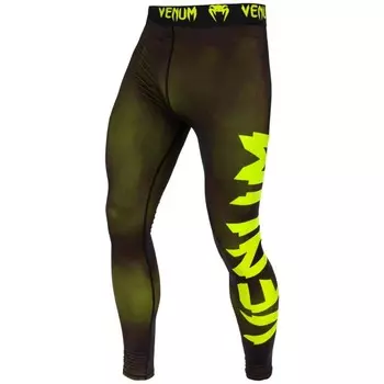 Компрессионные штаны Venum Giant Black/Yellow Venum