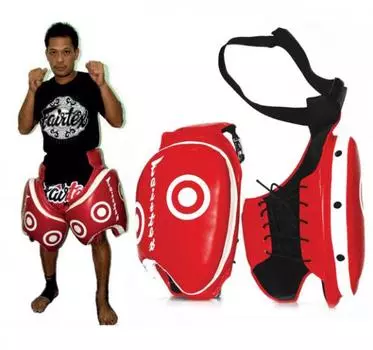 Костюм тренера для отработки лоу-киков Fairtex TP3 red Fairtex