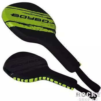 Лапа ракетка для бокса BoyBo Stain Black/Green