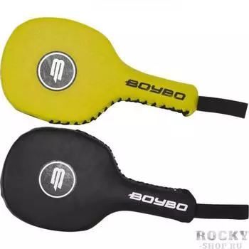 Лапа ракетка для бокса BoyBo Ultra Black/Yellow Boybo