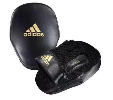 Лапы Curved Speed Mesh Coach Mitts черно-золотые Adidas