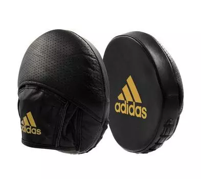 Лапы Speed Disk Punching Mitt Leather черно-золотые