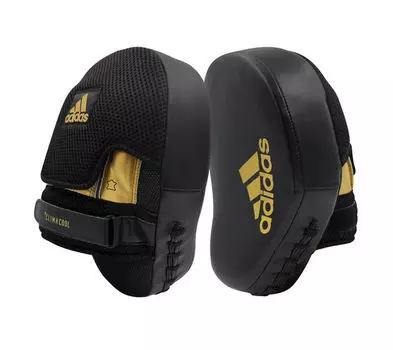 Лапы Training Curved Punch Mitt черно-золотые Adidas