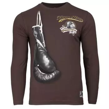 Лонгслив boxing, коричневый
