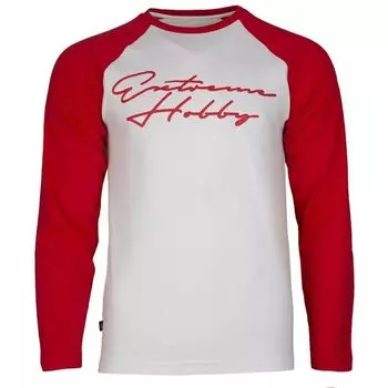 Лонгслив rapid signature (бело-красный)