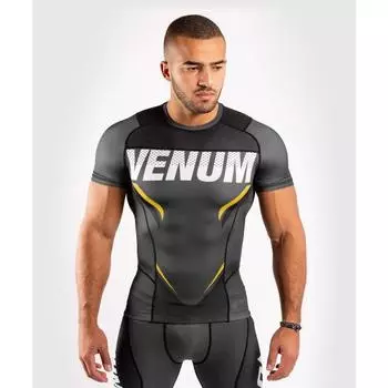 Мужской рашгард ONE FC Impact Grey/Yellow S/S