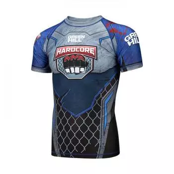 Мужской рашгард RASH GUARD HARDCORE черно-синий
