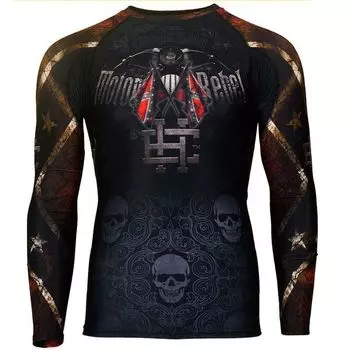 Мужской рашгард с длинным рукавом moto rebel