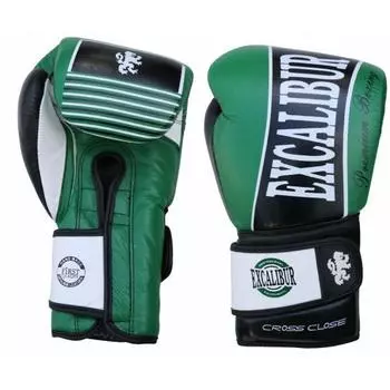 Перчатки боксерские Excalibur 529/12 Green/Black PU, 10 унций Excalibur