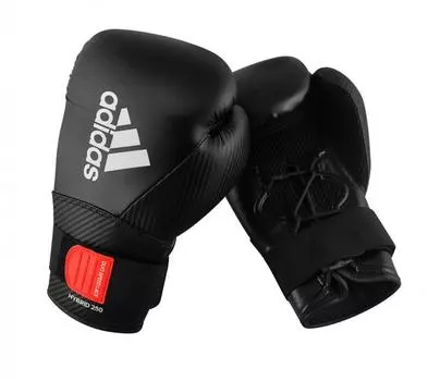 Перчатки боксерские Hybrid 250 черные, 12 унций Adidas