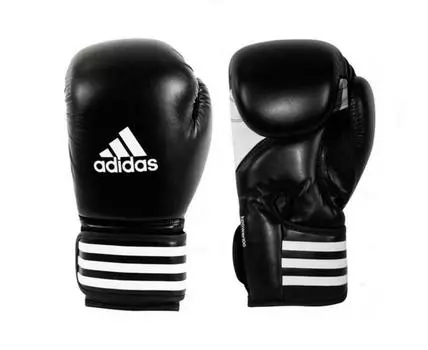 Перчатки боксерские KPower 100 черно-белые, 14 унций Adidas
