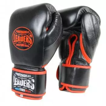 Перчатки боксерские LEADERS HERO Black/Red, 12 OZ