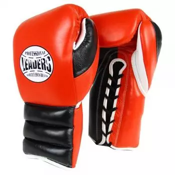 Перчатки боксерские LEADERS LEAD SERIES на шнуровке, 14 oz