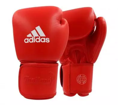 Перчатки боксерские Muay Thai Gloves 200 красно-белые, 12 унций Adidas