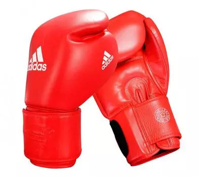Перчатки боксерские Muay Thai Gloves 300 красно-белые, 12 унций Adidas
