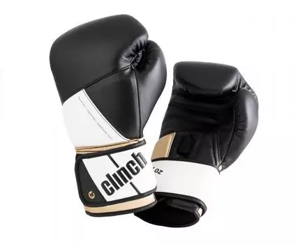 Перчатки боксерские Pro NF черно-бело-золотые, 10 унций