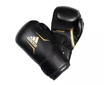 Перчатки боксерские Speed 100 черно-золотые, 14 унций Adidas