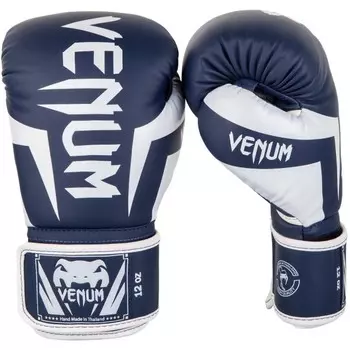 Перчатки боксерские Venum Elite Navy Blue/White, 12 унций Venum