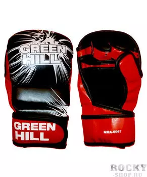 Перчатки mma, Черный/красный Green Hill