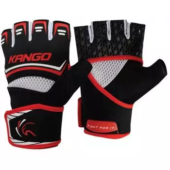 Перчатки ММА Kango KMA-249 Black Red/White